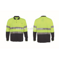 Polia de alta visibilidade 3m fita reflexiva para roupa 100% poliéster segurança t-shirt camisas de trabalho de segurança